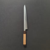 Hitohira Futana Stainless Tsuchime Damascus Sujihiki 240mm Cherry Wood Handle
