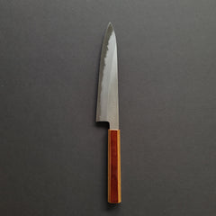 Hado Junpaku White #1 Stainless Clad Migaki Gyuto 210mm Cherry Wood Lacquer Handle