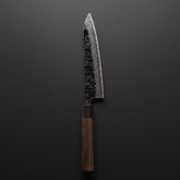 Hitohira Futana Stainless Polished Tsuchime Damascus Gyuto 210mm Tagayasan Handle