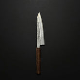 Kaneshige Silver #3 Etched Nashiji Gyuto 180mm Khii Burnt Walnut Handle