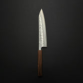 Kaneshige Silver #3 Etched Nashiji Gyuto 210mm Khii Burnt Walnut Handle