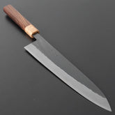 Hitohira TD Blue #2 Stainless Clad Kurouchi Gyuto 240mm Walnut Handle