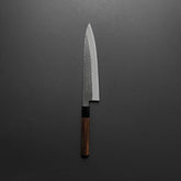 Hitohira Hinode Tsuchime White #2 Stainless Clad Gyuto 240mm Taihei Rosewood Handle