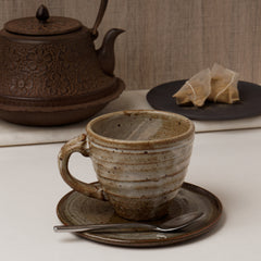 Komon Kotsuji Igayaki Hakeme White Mug
