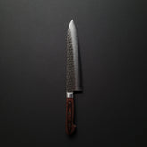 Hitohira HG Tsuchime Damascus Gyuto 210mm Imitation Mahogany Handle