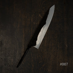 *PRE-ORDER* Tosho x Funaki White #2 Kurouchi Gyuto 225mm Burnt Chestnut Handle (Ivan Polished / #007)