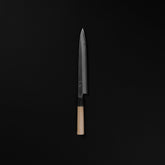 Hitohira Tanaka Manzo Blue #1 Yanagiba 240mm Ho Wood Handle (D-Shape/ Saya)