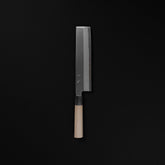 Hitohira Togashi White #2 Usuba 240mm Ho Wood Handle (D-Shape/ Saya)