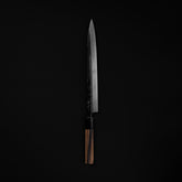 Hitohira Togashi Blue #2 Notaremon Mizu Honyaki Yanagiba 300mm Kurokaki Persimmon Handle (Saya)