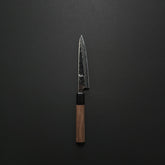 Hitohira Futana SUS440 Stainless Damascus Petty 135mm Walnut Handle