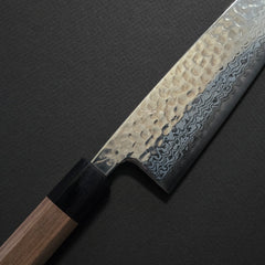 Hitohira Futana S3 Tsuchime Damascus Santoku 170mm Walnut Handle