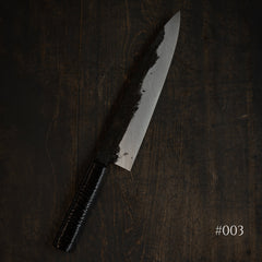 *PRE-ORDER* Tosho x Funaki White #2 Kurouchi Gyuto 250mm Urushi Rattan Wrap Handle (Ivan Polished / #003)