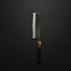 Hitohira Tanaka Kyuzo Blue #1 Migaki Nakiri Taihei Makassar Ebony Handle (Kaku)