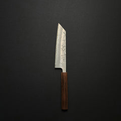*Discounted* Kaneshige Silver #3 Etched Nashiji Bunka 165mm Khii Burnt Walnut Handle