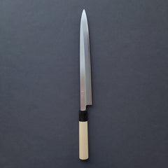 Hitohira Kikuchiyo Manzo White #3 Yanagiba 300mm Ho Wood Handle (D-Shape)