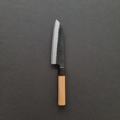 Hitohira Futana SB Kuro Tsuchime Santoku 170mm Cherry Wood Handle