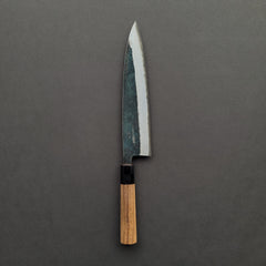 Hatsukokoro Blue #2 Kumokage Gyuto 240mm Teak Handle
