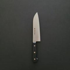 Hitohira Imojiya OKD White #2 Stainless Clad Santoku 180mm Pakka Handle