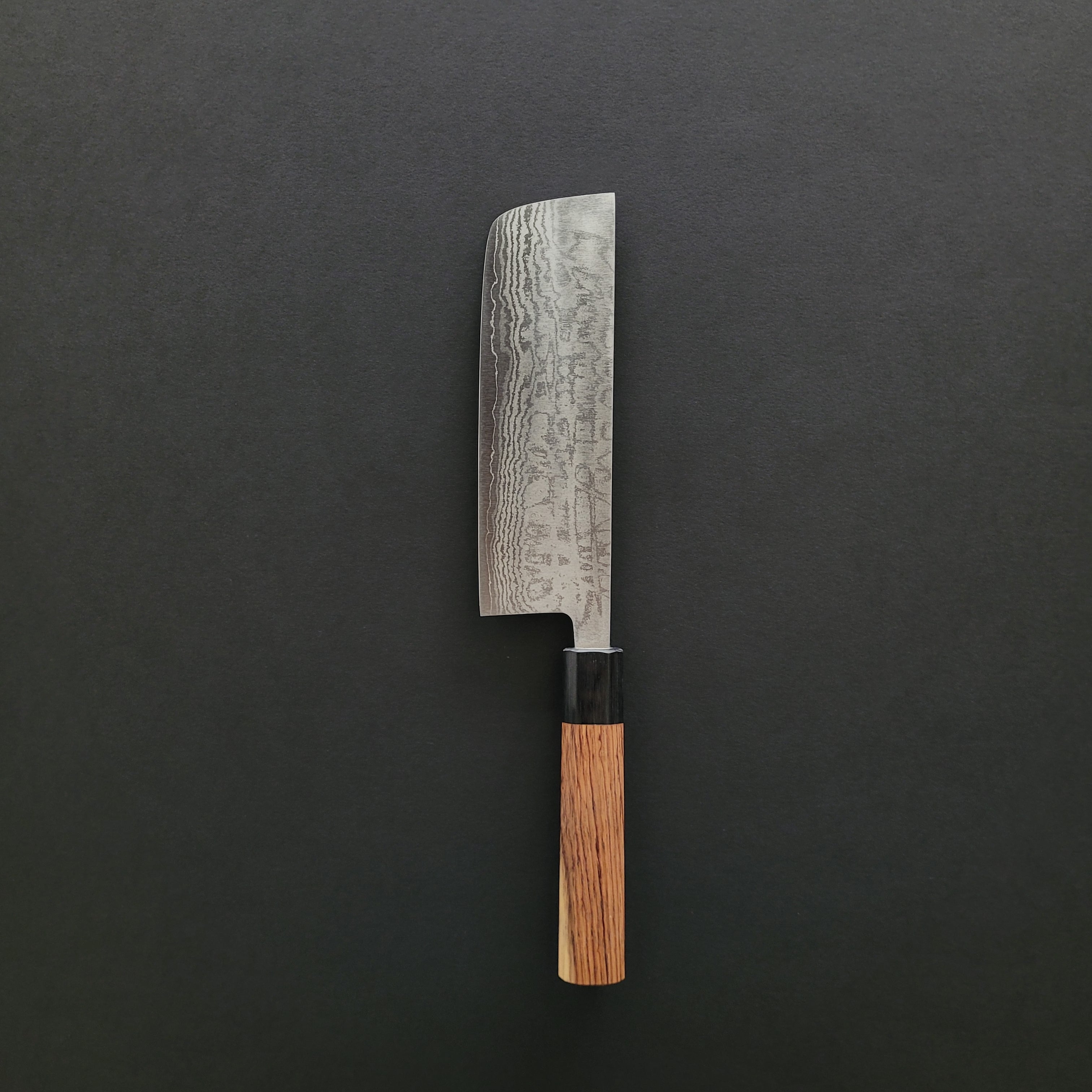 Hitohira Setsu Forged VG-10 Damascus Nakiri 165mm Jutan Handle