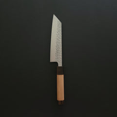 Hitohira Futana Stainless Tsuchime Damascus Bunka Cherry Wood Handle