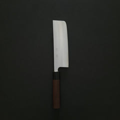 Akifusa Blue Super Migaki Nakiri 165mm Rosewood Handle