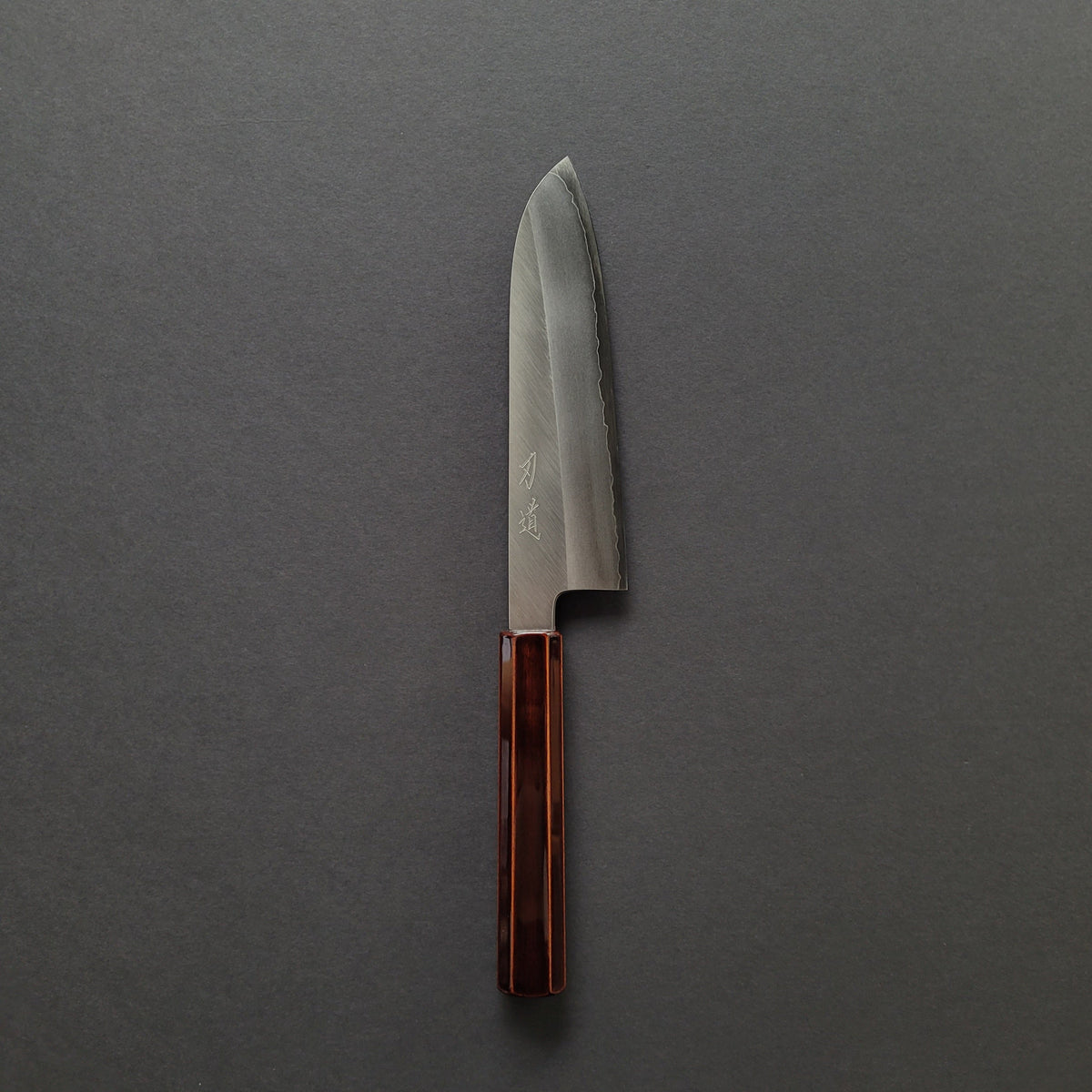 Hado Silver #3 Migaki Santoku 180mm Cherry Wood Lacquer Handle