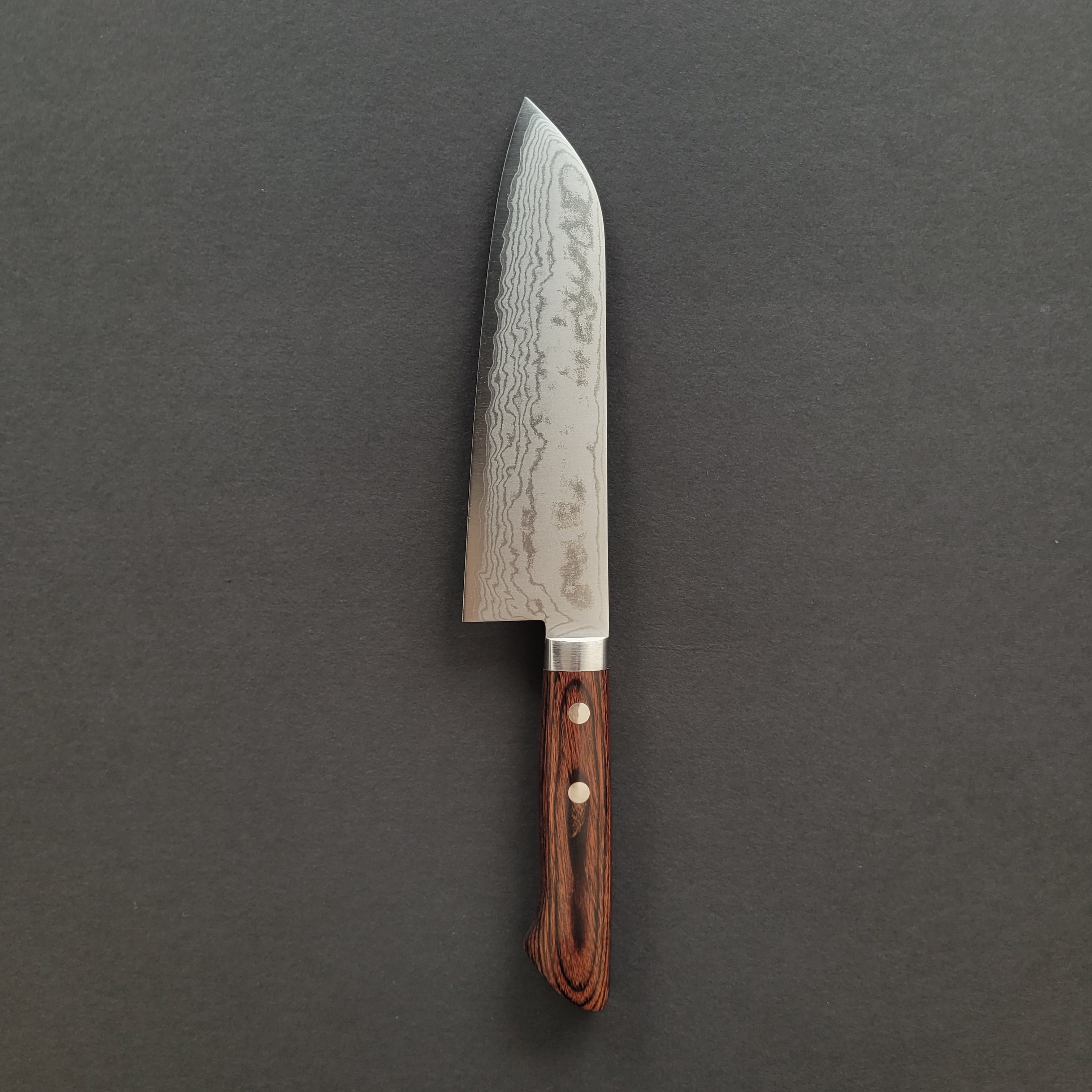 (Limited) Hitohira NM Damascus Santoku 165mm Imitation Mahogany Handle