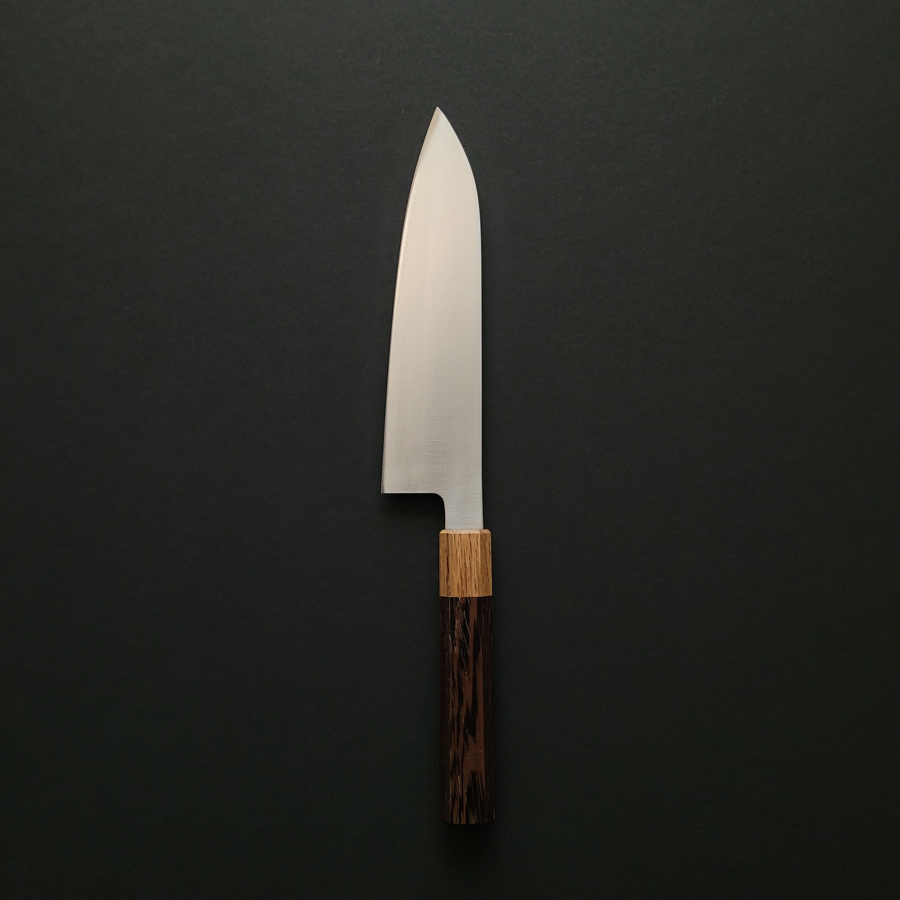 Hitohira KH Stainless Santoku 180mm Wenge Handle (Oak Ferrule)