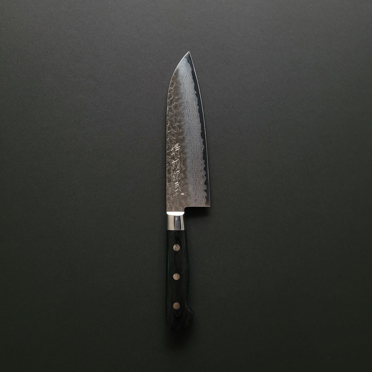 Hitohira Imojiya ST Tsuchime Damascus Santoku Pakka Handle (Yo)
