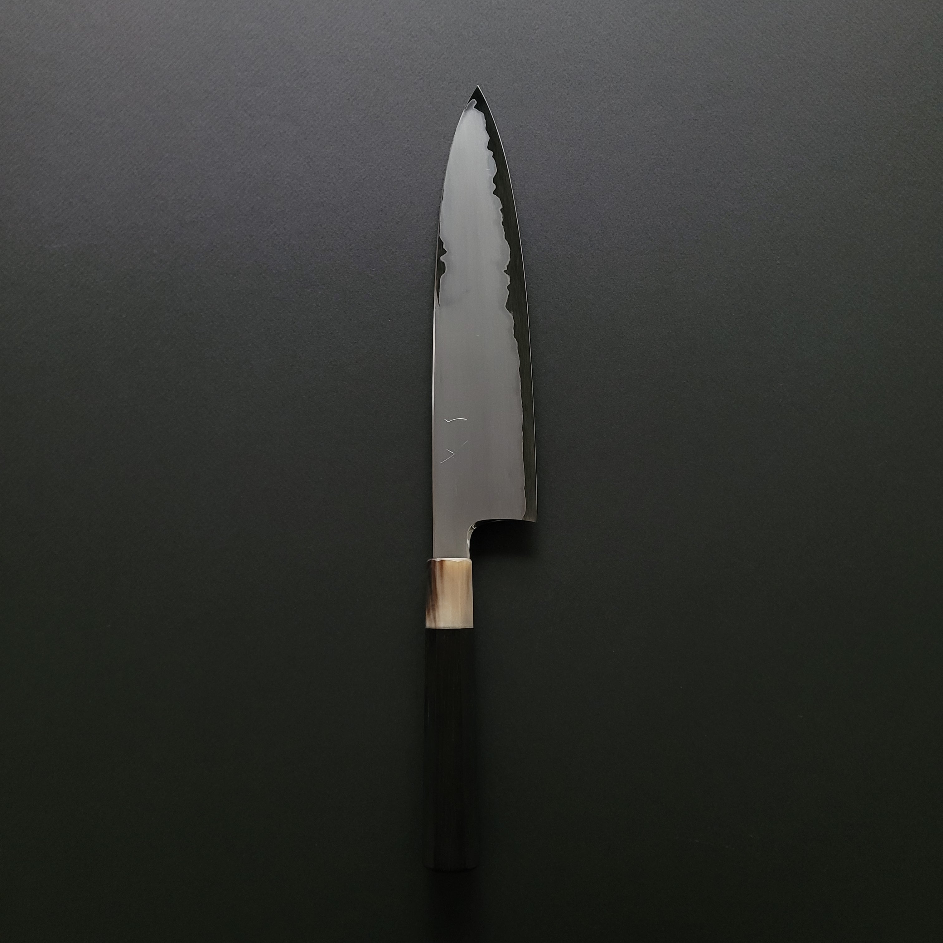 Hitohira Togashi Blue #1 Stainless Clad Kasumi Gyuto 240mm Ebony Handle (Discount)
