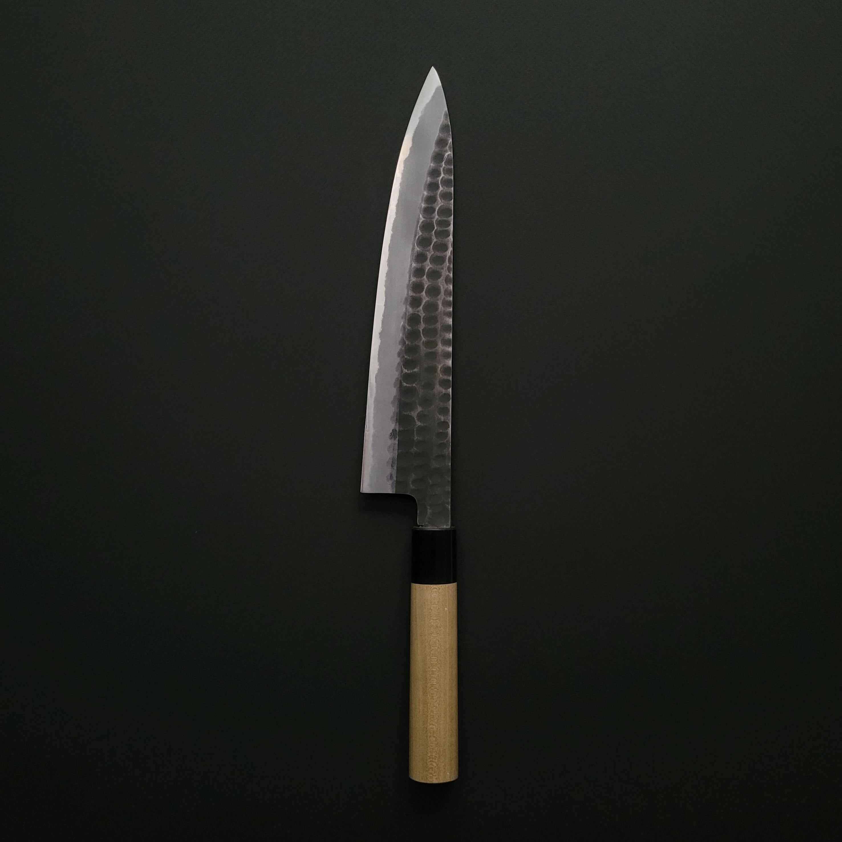 Ajikataya Tsuchime White #2 Gyuto 240mm Ho Wood Handle (D-Shape)