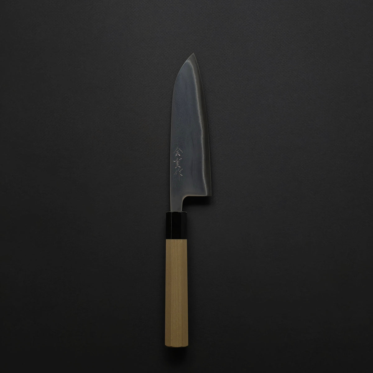 Kaneshige White #1 Etched Santoku 165mm Ho Wood Handle