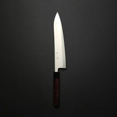 Akifusa Blue Super Migaki Gyuto 240mm Rosewood Handle