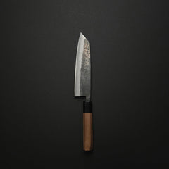 Hitohira Harima Forged Blue #2 Stainless Clad Kurouchi Bunka 180mm Walnut Handle
