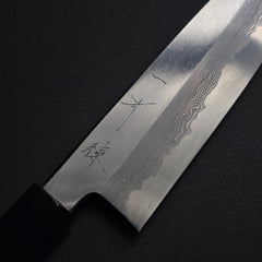 Hitohira Gorobei Ren White #2 Damascus Santoku Ho Wood Handle