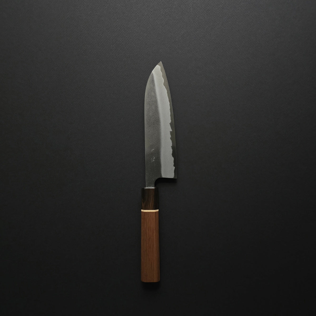 Hitohira YG Nashiji White #2 Santoku 165mm Walnut Handle (Ziricote Ferrule)