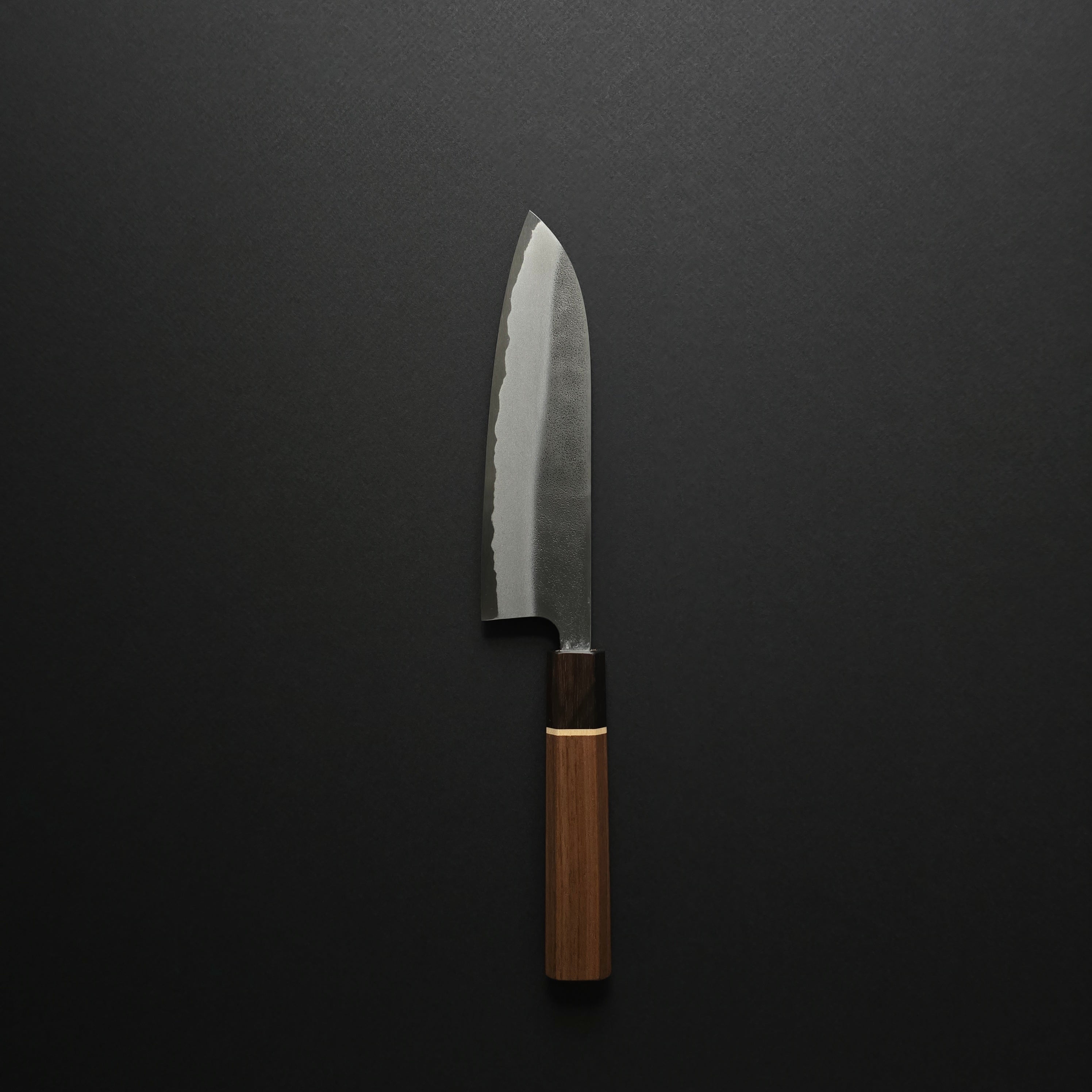 Hitohira YG Nashiji White #2 Santoku 165mm Walnut Handle (Ziricote Ferrule)
