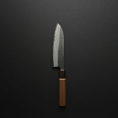 Hitohira YG Nashiji White #2 Santoku 165mm Walnut Handle (Ziricote Ferrule)