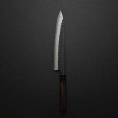 Akifusa Blue Super Tsuchime Damascus Sujihiki 240mm Rosewood Handle