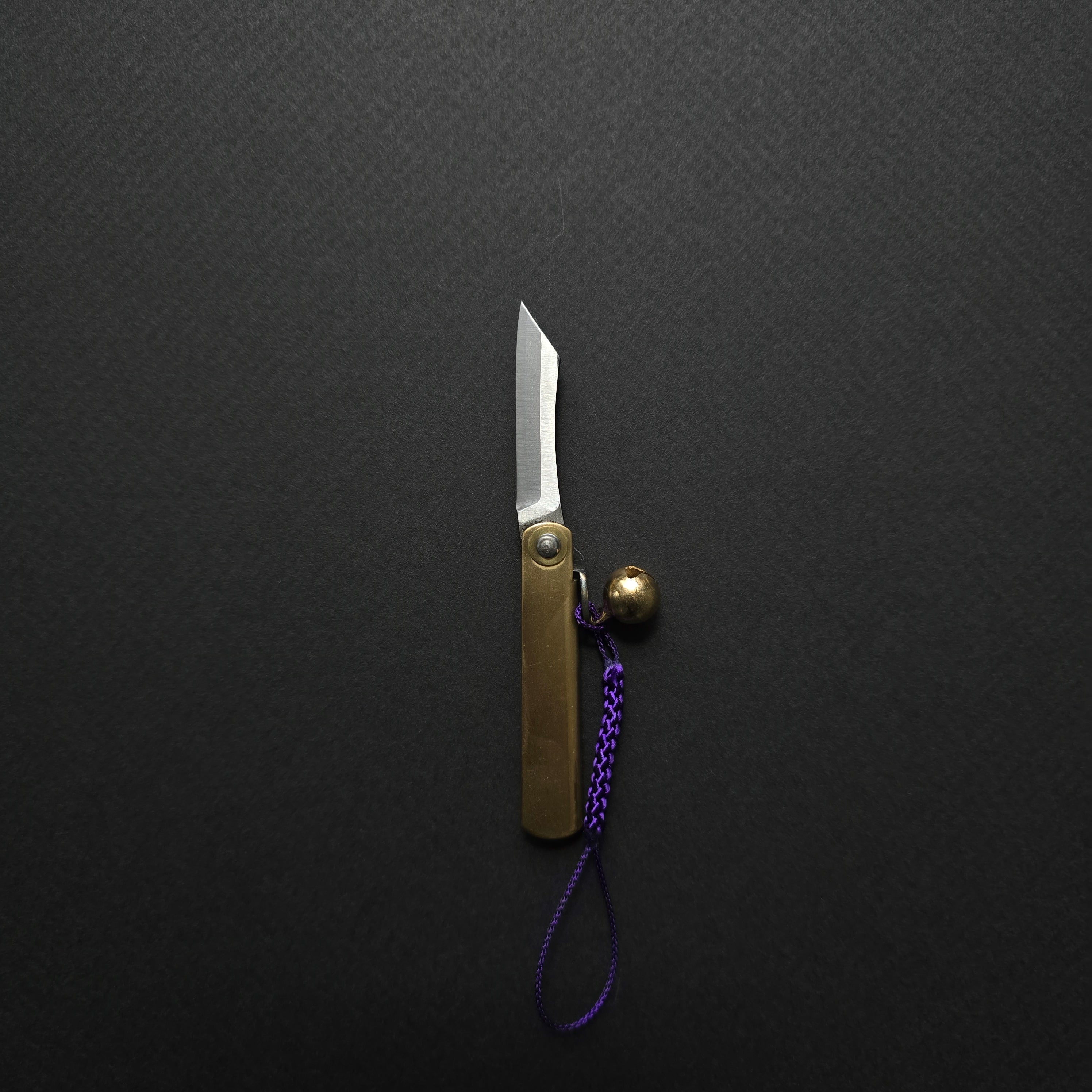 Higonokami Folding Knife Mini Brass Handle (With Bell)