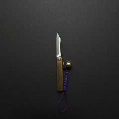 Higonokami Folding Knife Mini Brass Handle (With Bell)