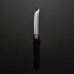 Higonokami Kengata Folding Knife Brass Handle (#17 BK)