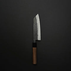 Hitohira Harima Forged Blue #2 Stainless Clad Kurouchi Bunka 165mm Walnut Handle