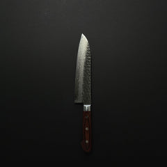 Hitohira HG Tsuchime Damascus Santoku 185mm Imitation Mahogany Handle