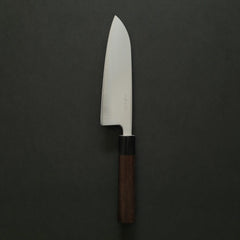 Akifusa Blue Super Migaki Santoku 165mm Rosewood Handle