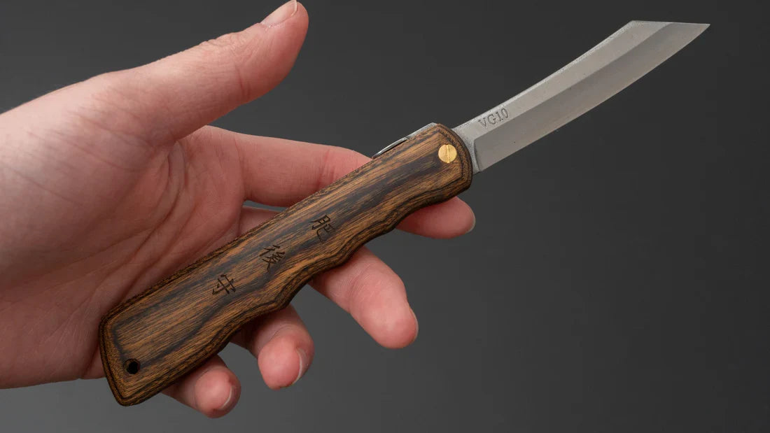 Higonokami VG-10 Folding Knife Pakka Handle (Brown)