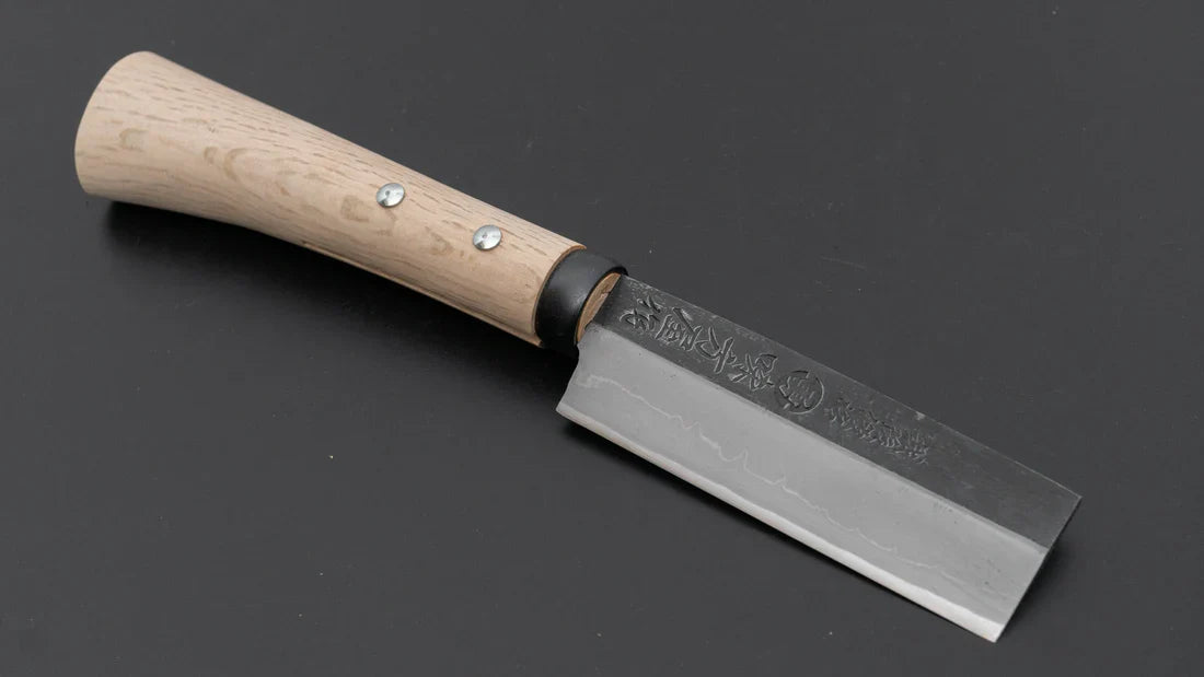 Ajikataya Kurouchi Takewari 105mm Oak Handle (Double Bevel)