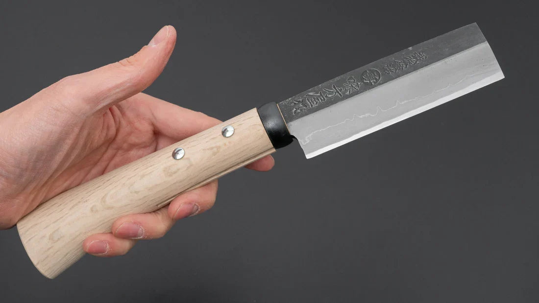 Ajikataya Kurouchi Takewari 105mm Oak Handle (Double Bevel)