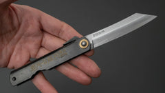 Higonokami Motosuke Folding Knife Large Brass Handle (#05B)