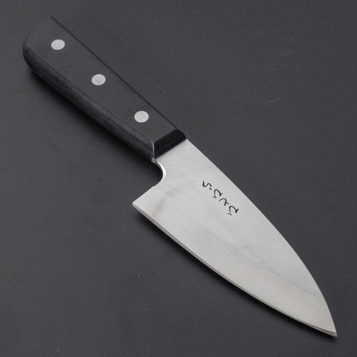 Hitohira Hiragana Deba 120mm Pakka Handle (No Bolster)
